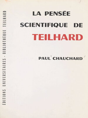 cover image of La pensée scientifique de Teilhard
